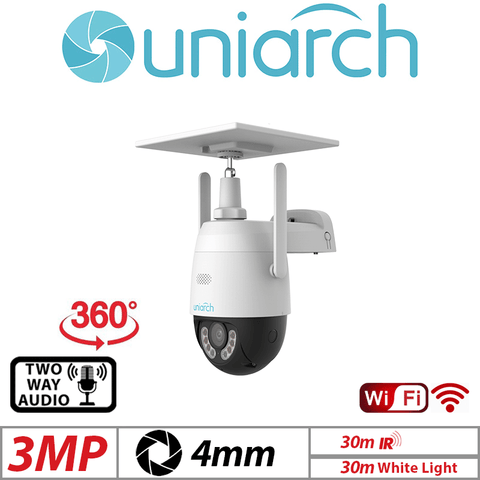 3MP UNIARCH 4G SOLAR PT CAMERA WHITE UHO-P2G-M3F4D-EU