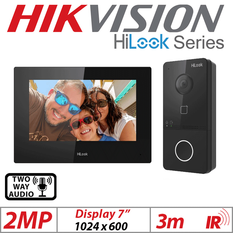 2MP Hikvision HiLook Video Doorbell Villa Station Black VI-K43P