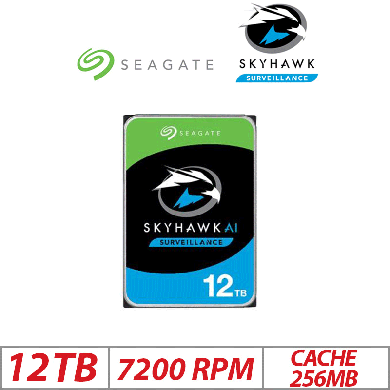 Seagate SkyHawk AI 12TB HDD – Surveillance Hard Drive